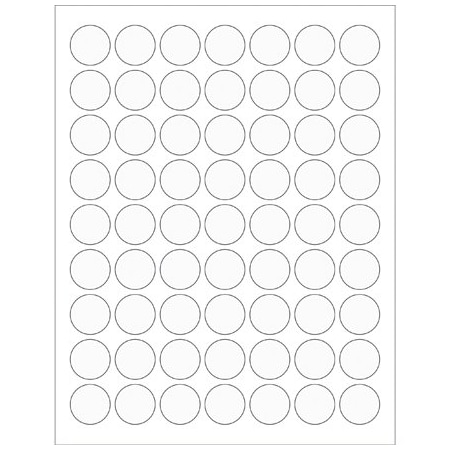 Bsc Preferred 1'' Clear Circle Laser Labels, 6300PK BUY00016108